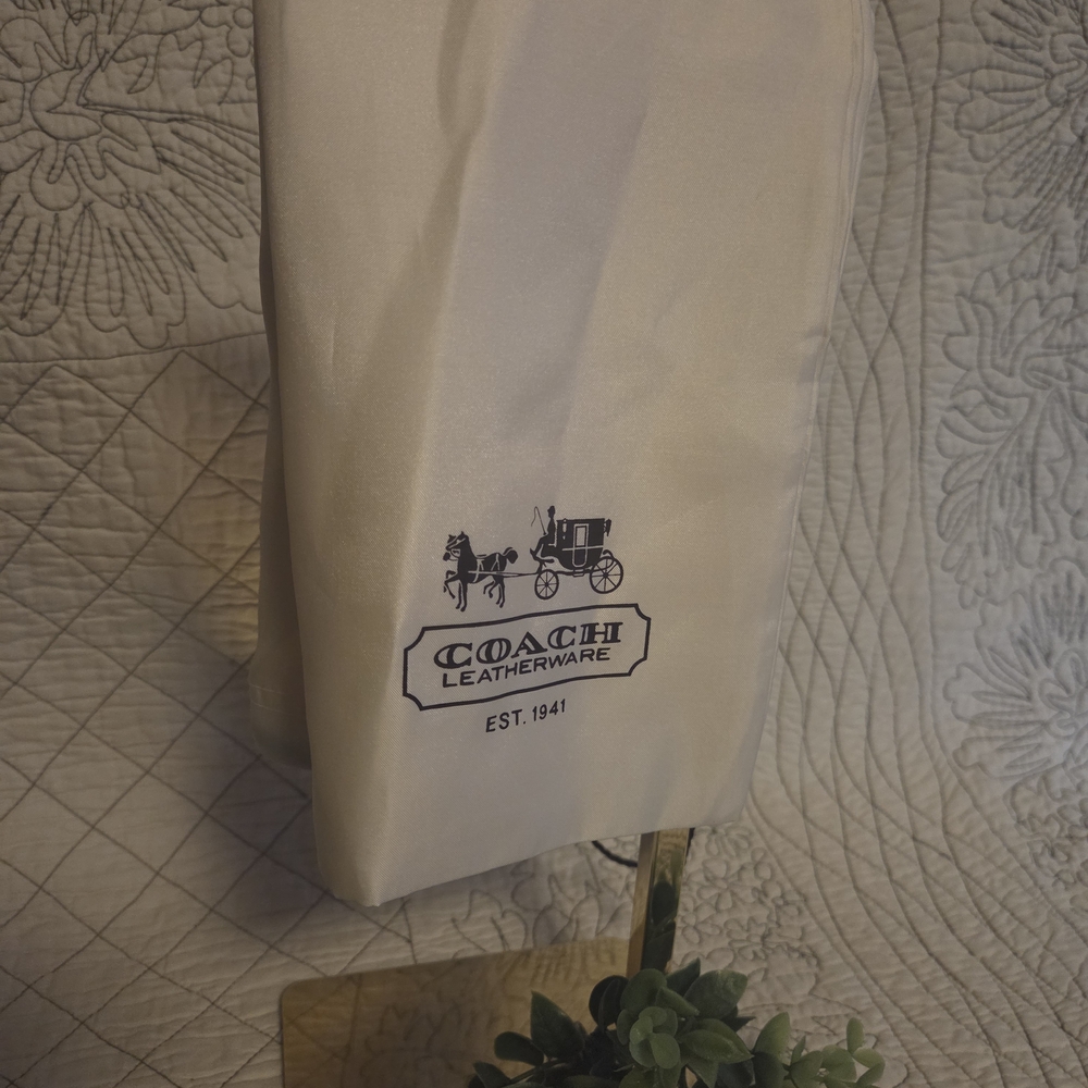 XL Coach Dust Bag Large Cream Drawstring Storage Bag 24x18 Logo